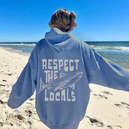 Respect The Locals Shark Hoodie V2