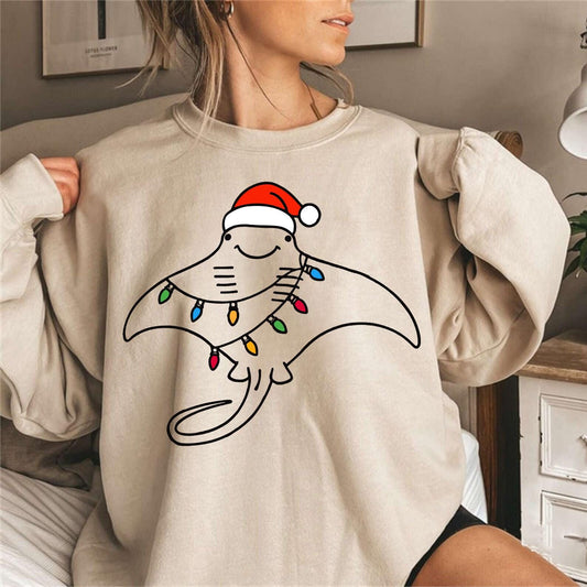 Christmas Manta Ray Sweatshirt